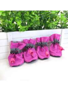 4pcs/Set Waterproof Pet Dog Shoes Chihuahua Anti-Slip Rain Boots Footwear For Small Cats Dogs Puppy Dog Pet Booties