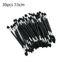 10/30/50/100支装一次性双头眼影海绵刷化妆工具，专业双头眼影刷化妆工具，眉刷，眼影刷 - 黑色 - 查看 15