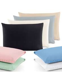 Kit 04 Percale Pillowcases 200 Threads Cotton Pillow - 白色的 - 查看 4