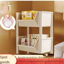 1pc Home Rolling Storage Rack, Multi-Layer Floor Standing Student Book Organizer, Movable Large Capacity Storage Shelf With Wheels, Versatile Utility Cart For Living Room Bedroom Dorm Office Classroom, Ideal Gift For Mom Dad Graduation - Multicolor - View 13
