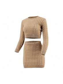 conjunto tejido - Beis - Ver 3