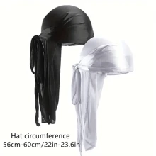 2 Packs Silk Durag Pirate Hat - Soft, Fragrance-Free, 360 Waves, Extra Long Tail For Maximum Comfort And Style Pirate Hat Pirate Costume