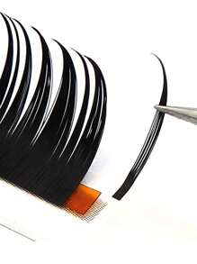 12 Rows D Curl Wet Look Cosplay Eyelash Extensions Cluster Volume Lashes 8-15mm DIY Soft Mink False Eyelashes