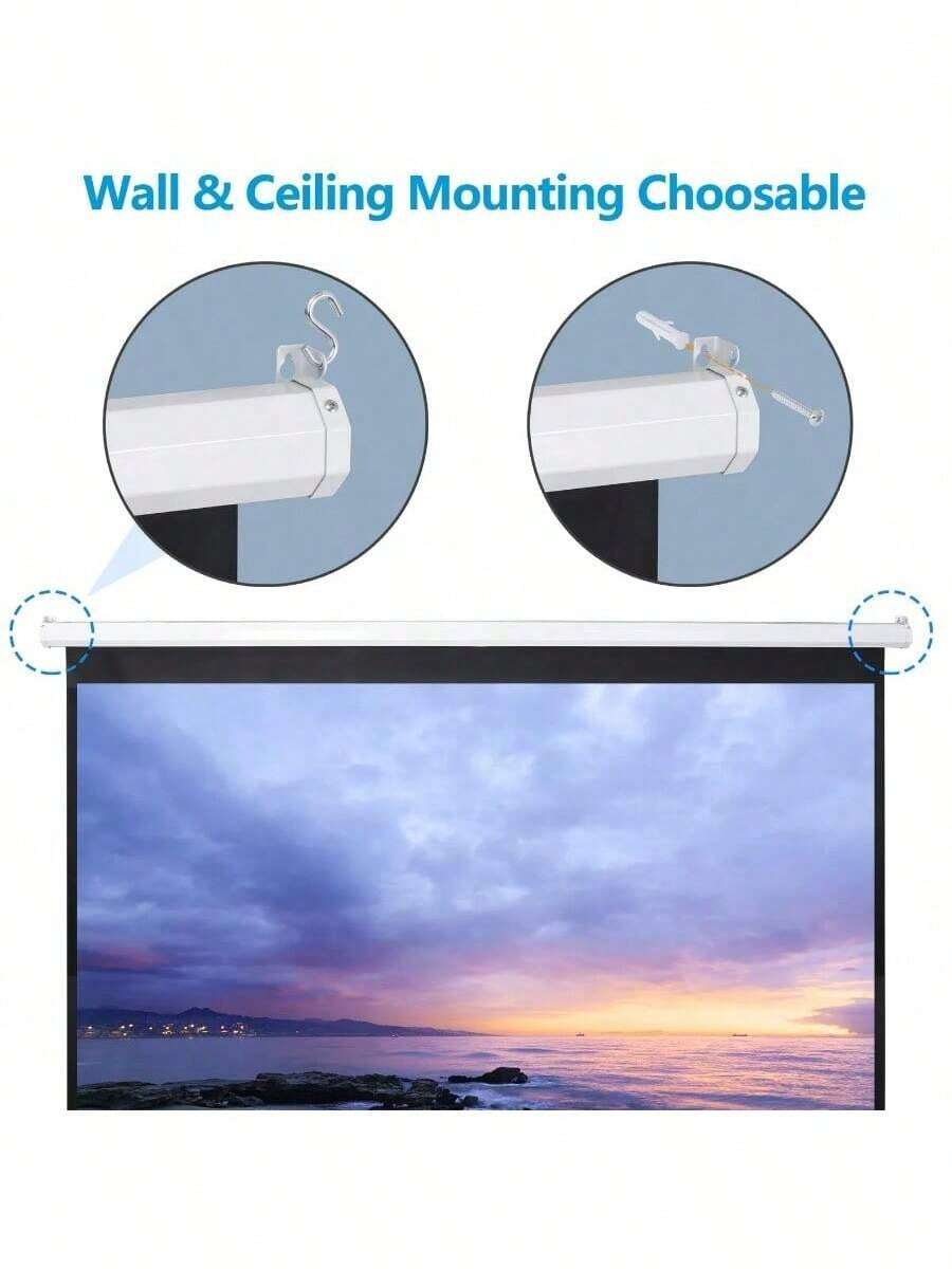 120 Inch Projector Screen Projection Screen Manual PullDown High