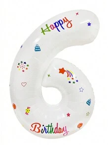 1 Bóng bay kỹ thuật số màu trắng lớn 32 inch 0-9 (Zero-Nine), Bóng bay Mylar lá kim loại số 9 lớn dùng để trang trí tiệc sinh nhật kỷ niệm, chụp ảnh, trang trí tiệc sinh nhật ngoài trời - Nhiều màu - Xem 12