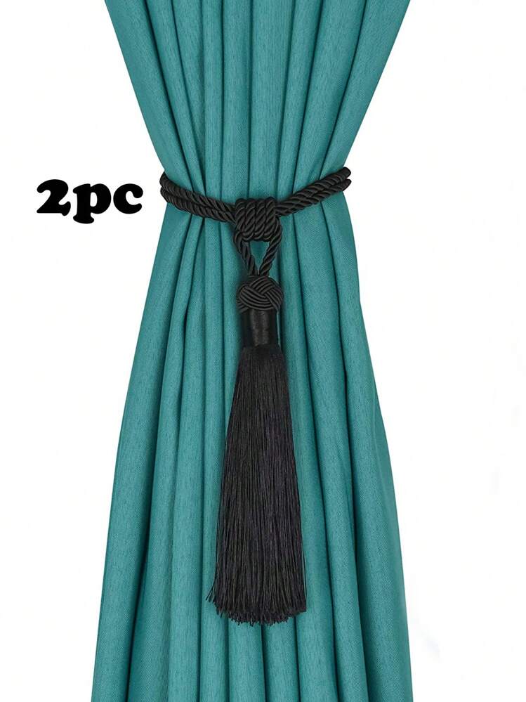 1件/2件/4件装现代简约流苏窗帘绑带，多种颜色和尺寸可选，适用于窗帘固定和装饰。 - 米色 - 查看 17