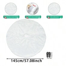 1pc Popular Christmas Faux Wool Christmas Tree Skirt, Christmas Tree Decor Carpet For Living Room, Bedroom, Outdoor And Multi-Scenes Home Decor Christmas Decorations Room Decor