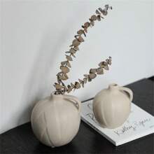 1 chiếc bình gốm tròn phong cách Wabi-Sabi, đồ trang trí nhà cửa, bình cắm hoa cho phòng khách hoặc bàn ăn - Nhiều màu - Xem 10