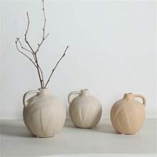 1 chiếc bình gốm tròn phong cách Wabi-Sabi, đồ trang trí nhà cửa, bình cắm hoa cho phòng khách hoặc bàn ăn - Nhiều màu - Xem 4