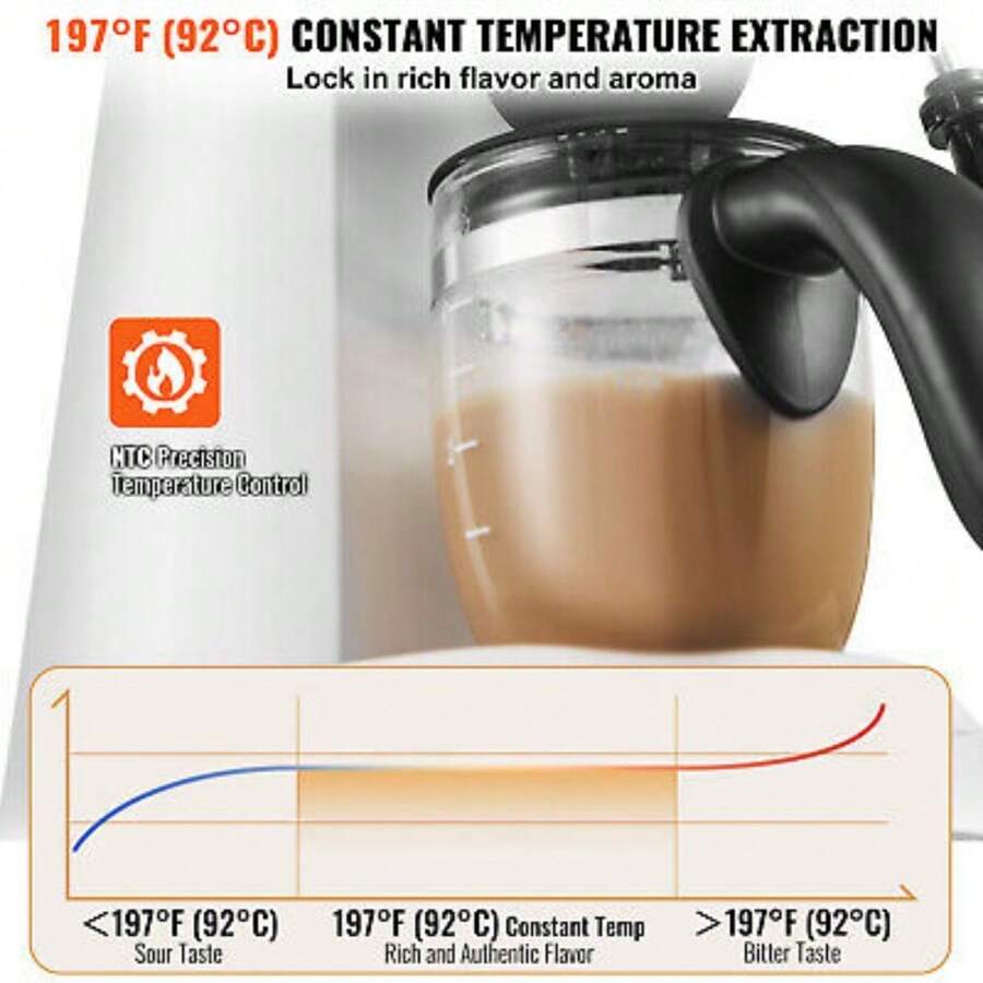 Espresso Machine 3.5Bar Espresso Coffee Maker With Milk Frother Steam