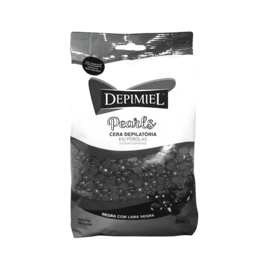 Depimiel Hot Depilatory Wax Anesthetic And Elastic Professional Granules 500g - 黑泥 - 查看 1