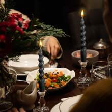 1 hộp 2 nến xoắn ốc nhiều màu (Trắng, Đen, Đỏ, Vàng, Nâu, Cam, Tím, Hồng, Xanh nhạt). Mỗi ngọn nến cháy trong 8 giờ, Không có mùi thơm, Không nhỏ giọt. Nến xoắn ốc thon cho tiệc tối, tụ họp, đám cưới, trang trí bàn. Sinh nhật, Giáng sinh, Năm mới, Quà tặng sáng tạo., Trang trí phòng, Quà tặng - Nhiều màu - Xem 8