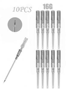 3/10/20/50 支穿刺针 316L 不锈钢无菌穿刺针 14G 16G 18G 20G 22G 耳鼻唇腹部穿刺工具 - 如圖 - 查看 24