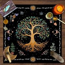 1 件祭坛塔罗牌桌布占卜生命之树塔罗牌桌布扑克牌垫塔罗牌桌布祭坛布生命之树占星术占卜