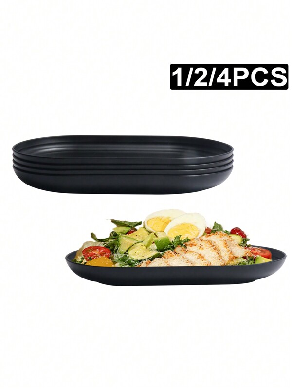 1/2/4 Pieces Plastic Dinner Plate For Desserts Suitable For Family Kitchen Gathering Birthday Party,Kitchen,Outdoor Picnic