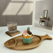 1 khay gỗ hồng sắc, khay đựng đồ dùng, khay đựng đồ ăn sáng, khay đựng trà, khay đựng bàn cà phê, khay đa năng, đĩa đựng đồ ăn nhẹ trang trí nhà cửa, thích hợp cho phòng ăn, nhà bếp, quán cà phê, cửa hàng sushi, ngoài trời, ngày lễ, lễ tạ ơn, giáng sinh, năm mới - Màu vàng - Xem 7