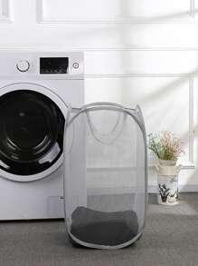 1pc Foldable Mesh Laundry Basket Dress Pants Shoes Jeans Boots Skirt Laundry Hamper, Washing Basket Bathroom Organizer, Basket, Storage Basket, Foldable Laundry Basket
