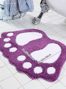 1 stuk creatieve asymmetrische zachte absorberende antislipmat, pootvormige badmat, badkamer/woonkamer/slaapkamer/hal vloermat, badkamerdecoratie, badkameraccessoires, terug naar school