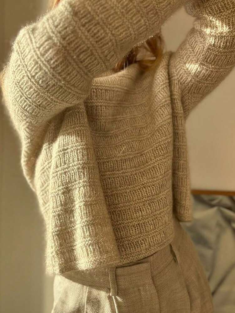 2024秋冬新品女士日常休闲纯色高领毛衣时尚百搭温暖舒适 - 卡其色 - 查看 3