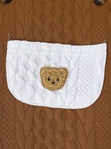 春秋季男婴字母图案长袖休闲连体衣配背带裤套装 - 彩色 - 查看 8