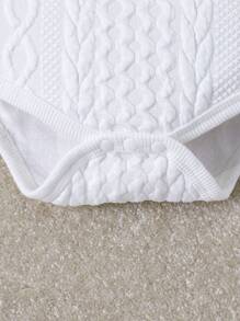 春秋季男婴字母图案长袖休闲连体衣配背带裤套装 - 彩色 - 查看 6