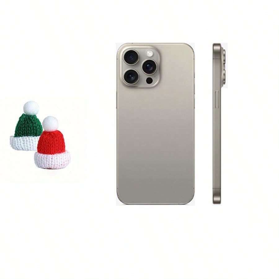 2 Sets Dog Hair Clips Red & Green Christmas Hat, Suitable For