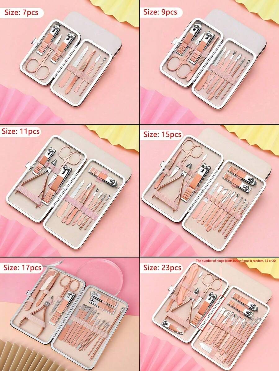 Professional Stainless Steel Nail Clippers Set With Earwax Removal Tool