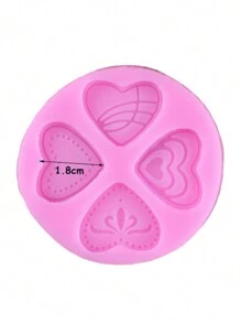F309 SILICONE MOLD HEARTS CONFECTIONERY BISCUIT - Màu tím - Xem 1