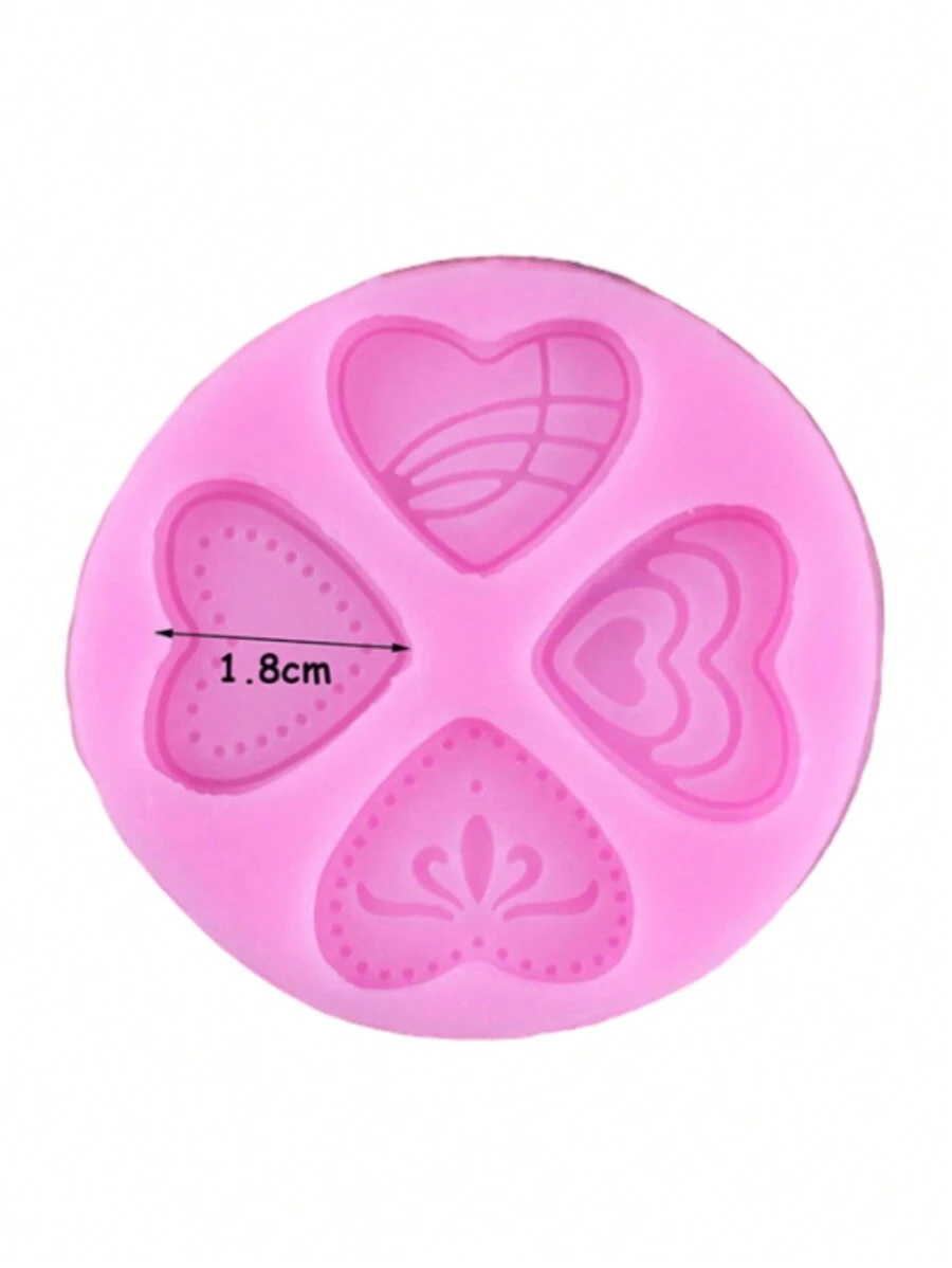 F309 SILICONE MOLD HEARTS CONFECTIONERY BISCUIT - Màu tím - Xem 1