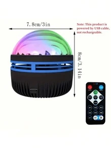 1pc ABS Projection Light, Modernist Adjustable Galaxy Projector For Bedroom, Party - Black - View 9