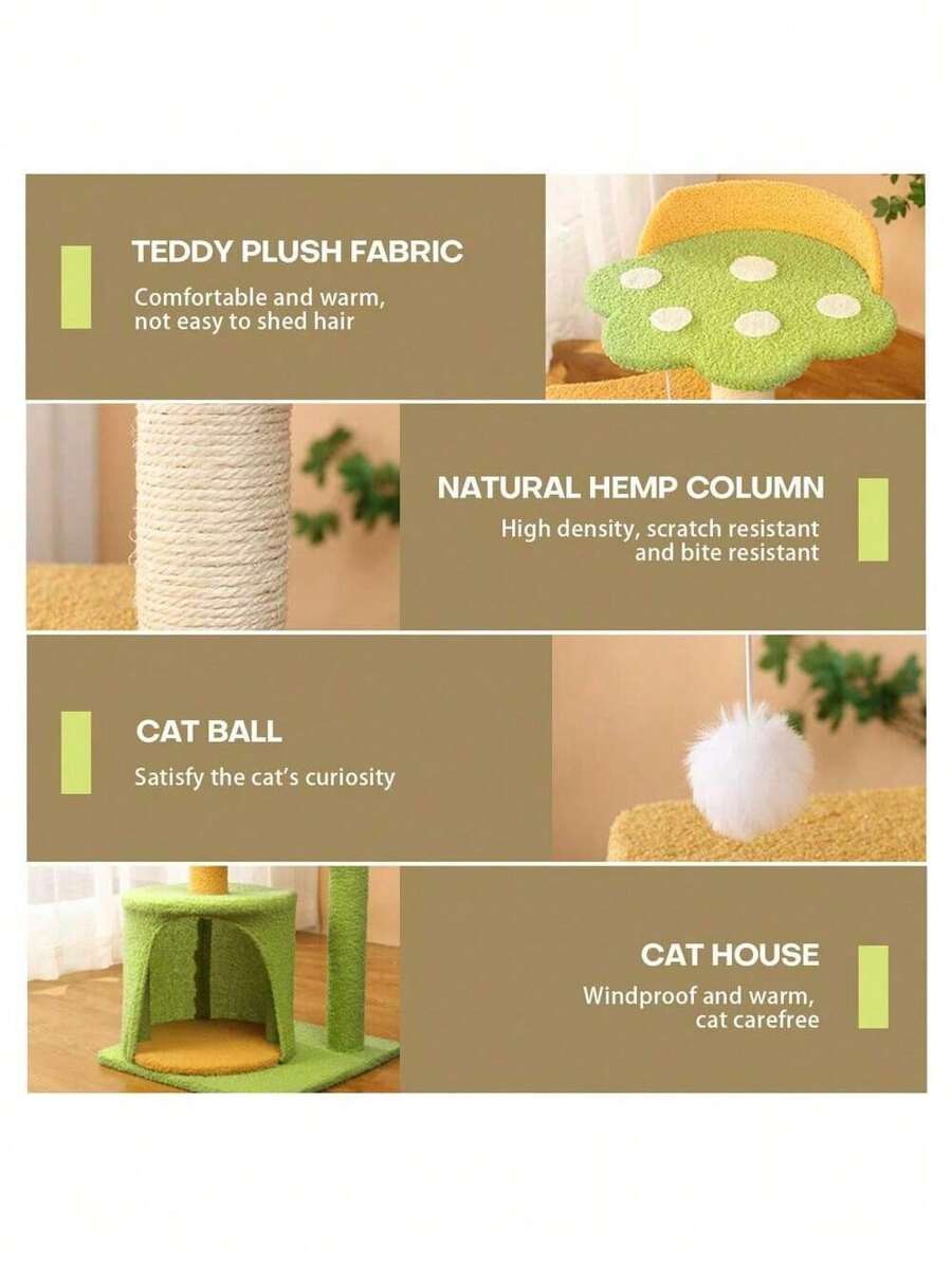 Cat Tree Tower Kitten Play Scratching Post Condo House Cats Scratcher