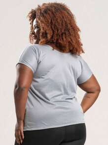 Kit Of 3 Plus Size Women's Tops For Gym Dry Bodybuilding Walking Comfort - Nhiều màu - Xem 8