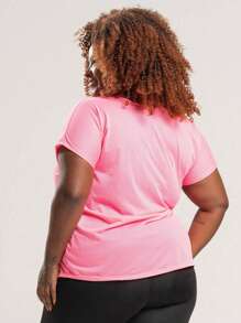 Kit Of 3 Plus Size Women's Tops For Gym Dry Bodybuilding Walking Comfort - Nhiều màu - Xem 6