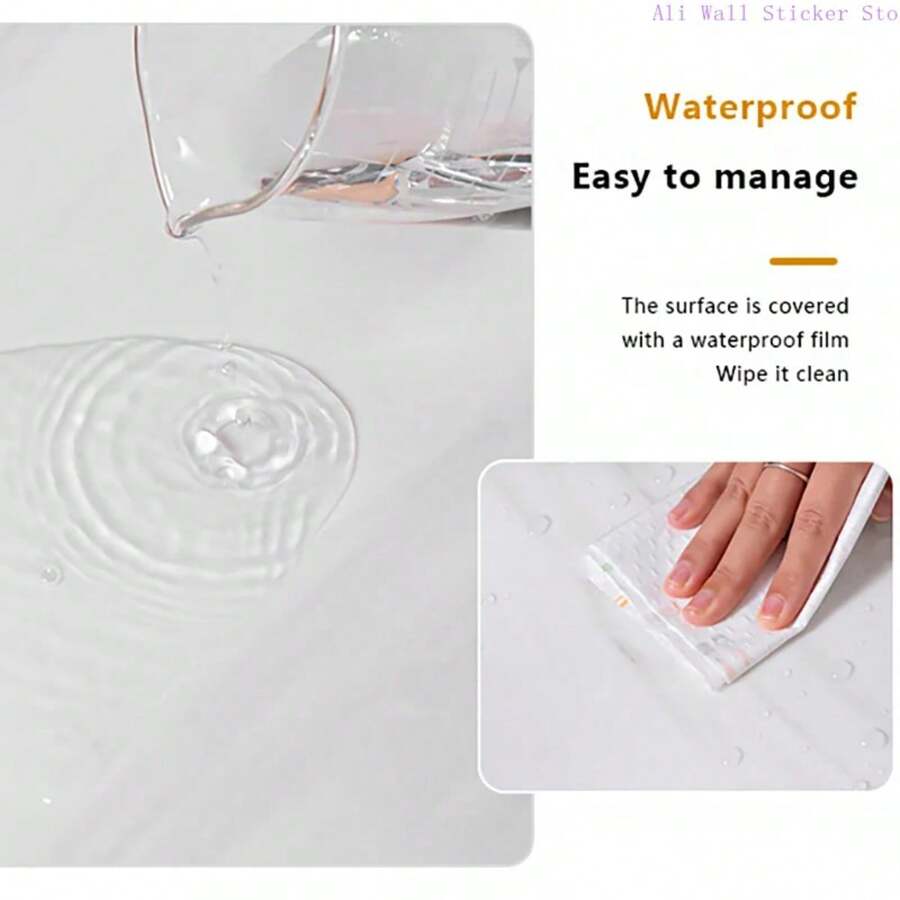 10Pcs 30x60cm Waterproof Marble Tiles Sticker PVC Self Adhesive Vinyl