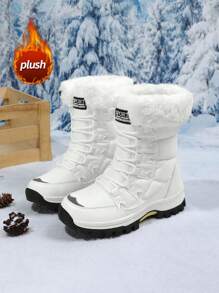 Women Snow Boots With Plush Lining, Waterproof, Lightweight, Outdoor Ankle Boots With Non-Slip Sole, Warm Winter Boots For Ladies