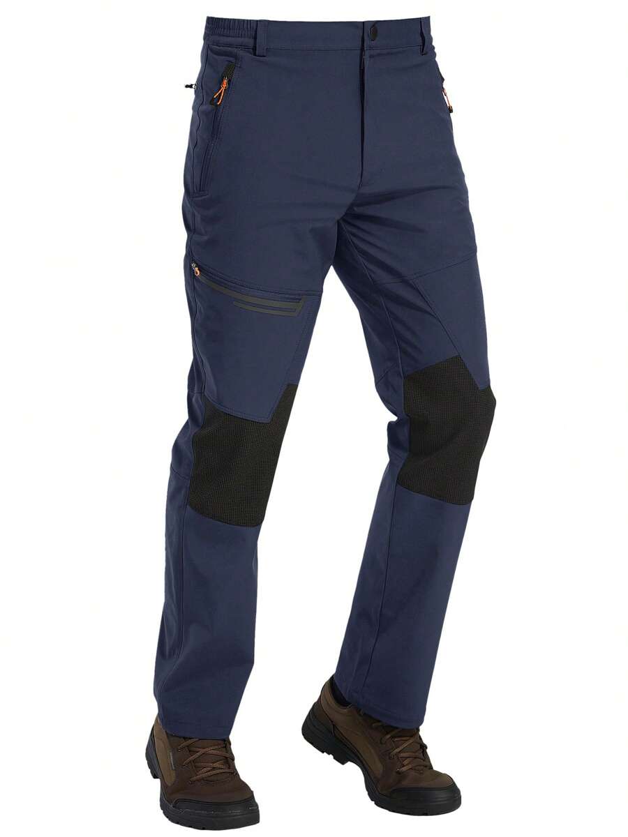 Men's Mountain Ski Snow Pants Softshell Hiking Pants Insulated Fleece