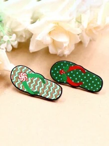 1 Đôi Dép Giáng Sinh Thời Trang Và Cá Nhân Hóa Phong Cách AB Hoa Tai Nữ, Chất Liệu Acrylic, Thiết Kế Đơn Giản Và Đa Năng, Rất Thích Hợp Cho Giáng Sinh Hoặc Đeo Hàng Ngày - màu xanh lá - Xem 2