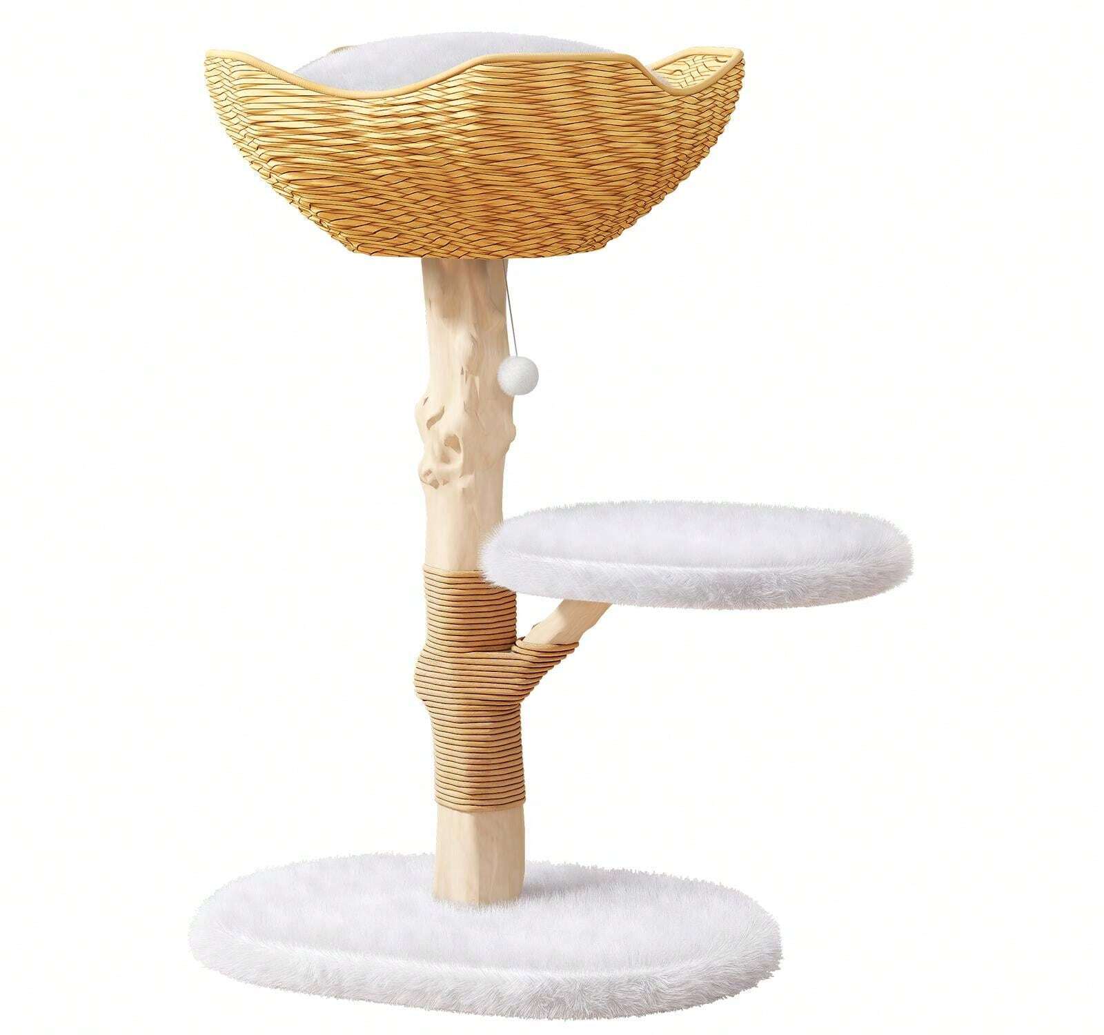 TABU Cat Scratching Tree Tower For Indoor Cats, 35" H Cat Climbing Tree