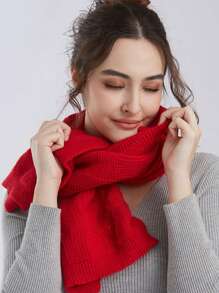 1 件女士多用途经典围巾，温暖加厚纯色针织无限围巾，简约优雅风格，适合日常使用，圣诞礼物 - 針織圍巾 - 查看 3