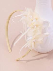 7/1pc Pear Mesh Hairbands Headband With Artificial Flowers, Cocktail, Wedding,Holiday Party Photo Shoot Dress Up Hair Accessories