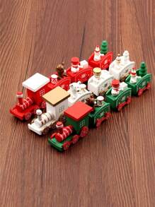 1 件圣诞火车装饰，木制圣诞火车装饰，节日家居装饰礼物 - 彩色 - 查看 9
