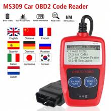 OBD2 扫描仪，数字显示多功能故障代码清除汽车诊断工具 16 针 OBD2 代码读取器通用版本，汽车诊断扫描工具车辆检查引擎灯分析仪适用于 1996 年后的所有 OBDII 车辆 - 紅色 - 查看 7