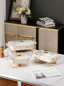 Christmas 1 Set Ceramic Dinnerware, Bakeware, Pots & Pans, Thermal Cookware, Suitable For Restaurants, Home, Kitchen, Living Room Decor, Applicable For Bread, Turkey, Cheese, Pizza, Outdoor, Wedding, Party, Gift, Christmas, Birthday Decoration, Anniversary Home Decor New Year Gift