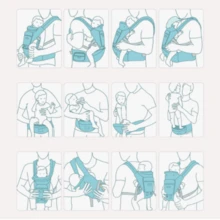 D&L Backpacks Kangaroo Baby Carrier Ergonomic 3-In-1 Carrier - 紅色 - 查看 3