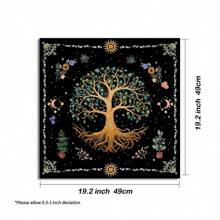 1 件祭坛塔罗牌桌布占卜生命之树塔罗牌桌布扑克牌垫塔罗牌桌布祭坛布生命之树占星术占卜