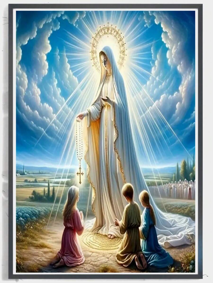 5D 钻石画套件，宗教主题，全圆钻，无框大尺寸 - 手工刺绣艺术，适合墙面装饰和礼物