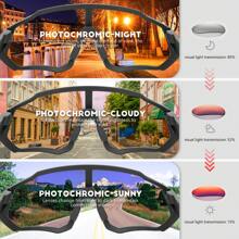 KAPVOE New Pink Photochromic Cycling Glasses MTB Bicycle Riding Glasses Men Women Running Eyeglasses Outdoor Sport Hiking Travel Golf Fashion Glasses Accessories Bicycle Night Riding Glasses - Multicolor - View 10