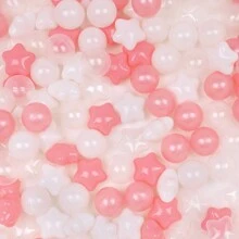 100pcs Ball Pit Balls For Toddlers, Mixed With Star Balls, 2.15 Inch/5.5cm,Soft And Crush Proof Plastic Toy Balls For Ball Pit, Children's Pool Water Toys, Baby Playpen Accessories, Ball For Toddlers, Party Toy Balls, Water Toy Balls, Gifts