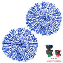 1/2 Gói Thay Thế Cây Lau Nhà Xoay Bằng Sợi Microfiber Cho Hệ Thống 2 Bình Chứa O-Cedar/Viledo RinseClean Chỉ Có Đầu Lau Nhà, Vệ Sinh, Nhà Bếp, Không Có Xô (Một Kích Thước = 2 Chiếc) - Màu xanh lam - Xem 7