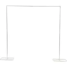 SENDERPICK Arco nupcial blanco de tubos de acero – Soporte decorativo desmontable con capacidad de carga de 5 kg y base cuadrada (pintura de alta temperatura, incluye tornillos de mariposa) para jardín, fiestas y sesiones fotográficas; estable e inoxidable. - 1 - Ver 1